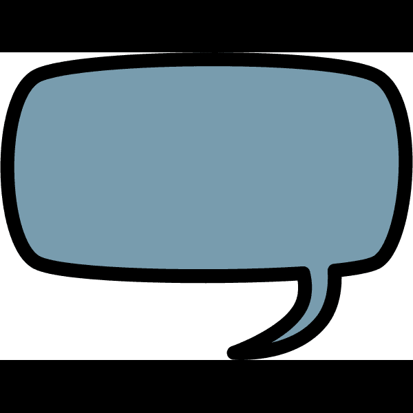 Blue Gray Speech Bubble