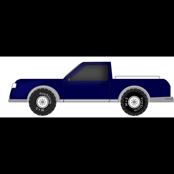 Blue Pickup Truck Illustration