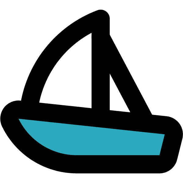Blue Sailboat Clipart