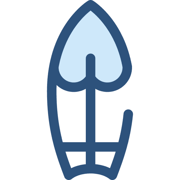 Blue Surfboard Clipart