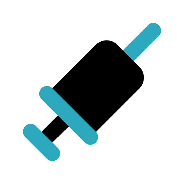 Blue Syringe Black Liquid