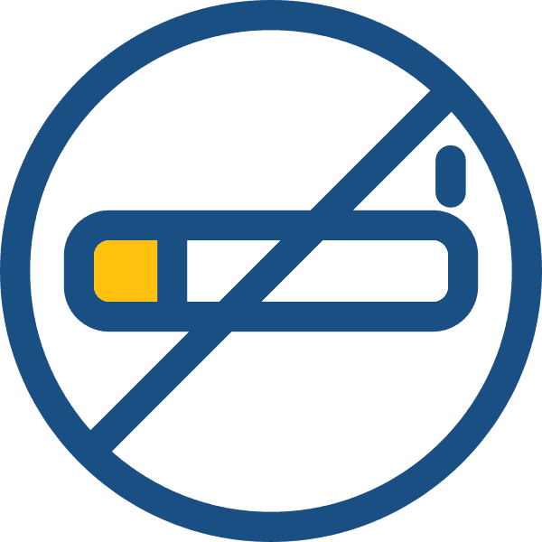 Blunt Smoke Ban Blue Outline