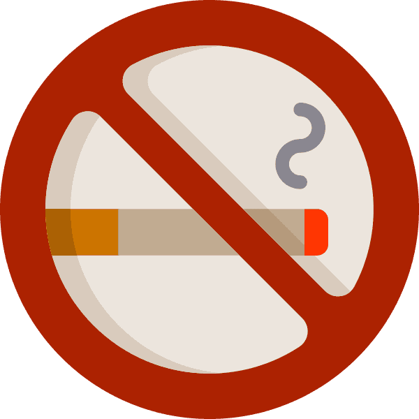 Blunt Smoke Ban Sign Dark Red