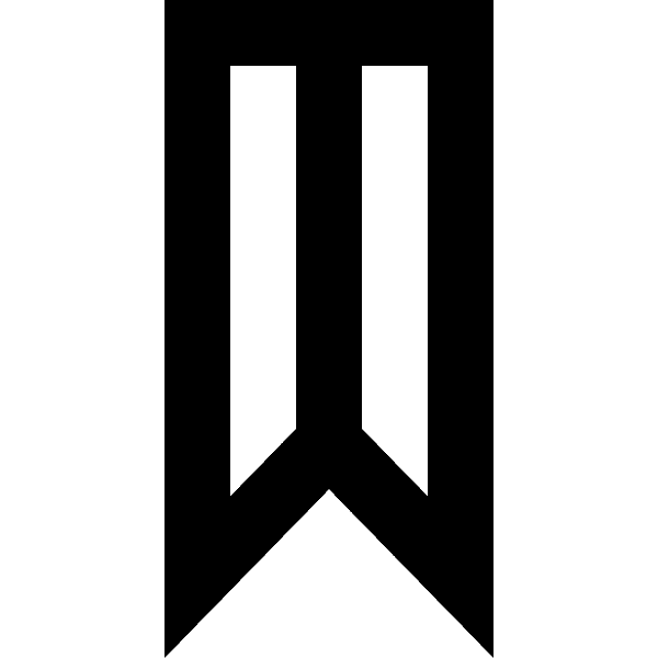 Bold Black Bookmarks Sharp Icon