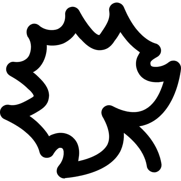 Bold Black Maple Leaf Outline
