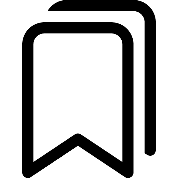 Bookmarks Fill Icon Monochrome