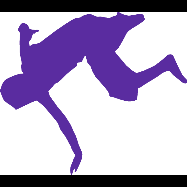 Break Dancer Purple Silhouette