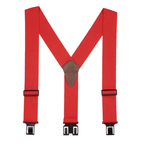 Bright Red Suspenders