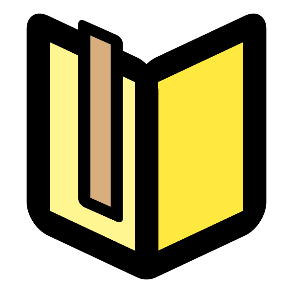 Brown Bookmark Yellow Book