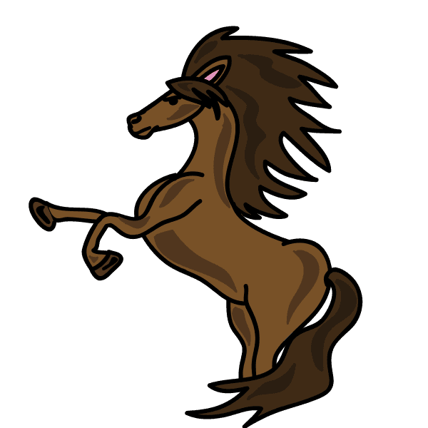 Brown Cartoon Free Horse