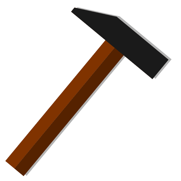Brown-handled Hammer Tool