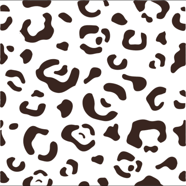 Brown Leopard Spots Square