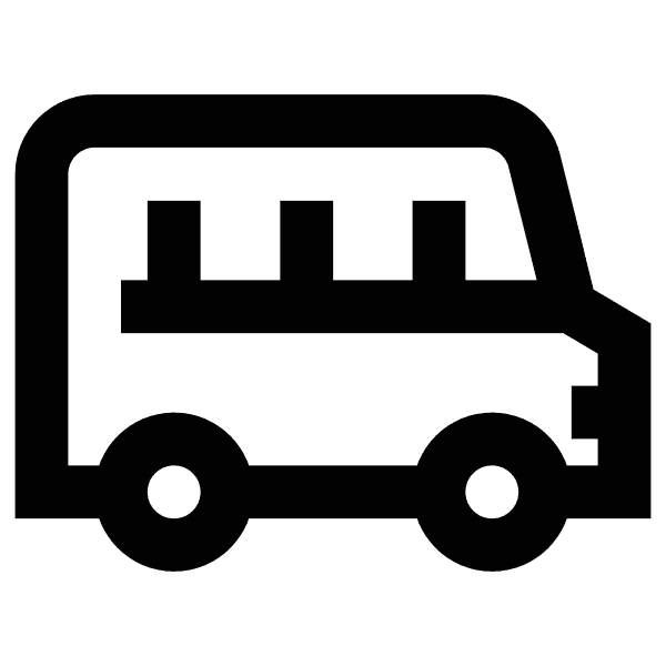 Bus Vehicle Thick Outline