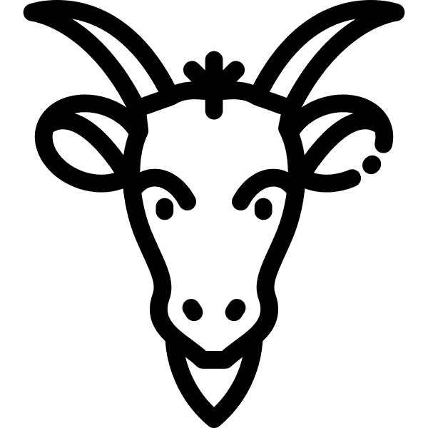 Capricorn Goat Zodiac Symbol Outline