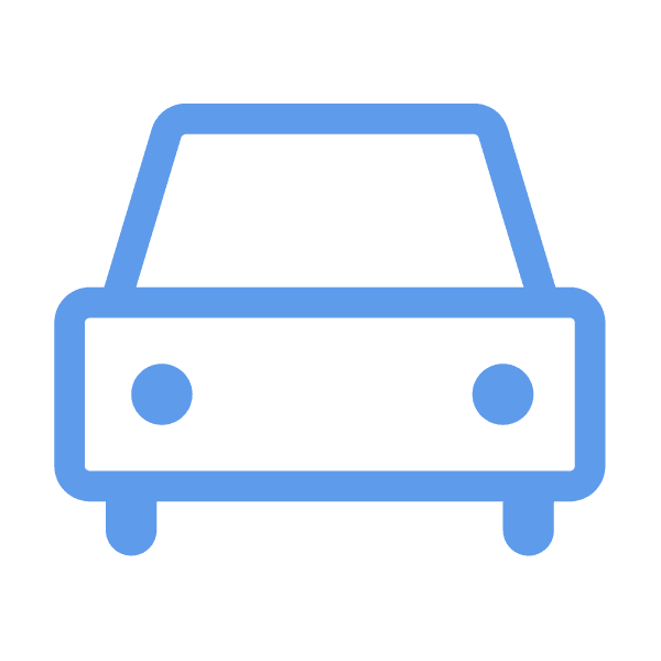 Car Free Light Blue Outline