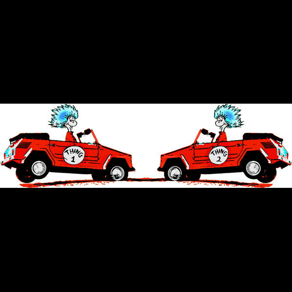 Car Thing 1 And Thing 2 Free Illustration