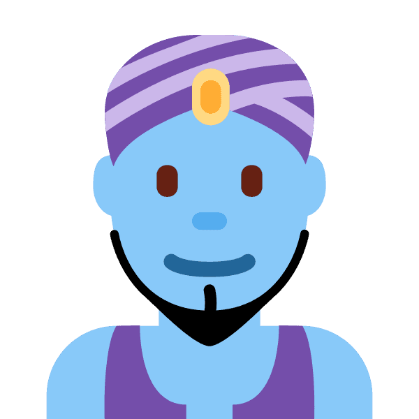 Cartoon Blue Genie Supernatural Free