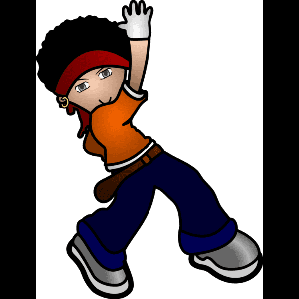 Cartoon Boy Dancing Hip Hop
