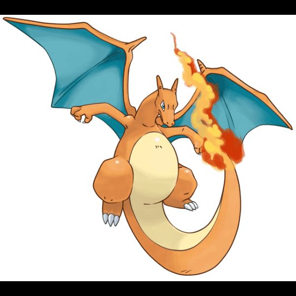 Cartoon Charizard Flaming Tail