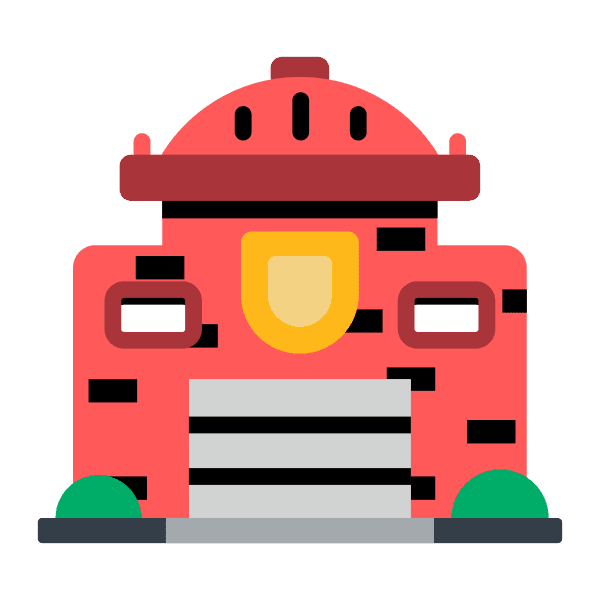 Cartoon Fire Dept Station