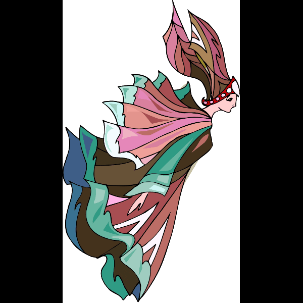 Cartoon Flying Dancer