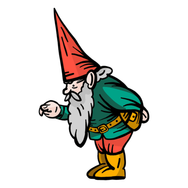 Cartoon Gnomes Side View