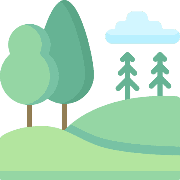 Cartoon Green Hills Landscaping