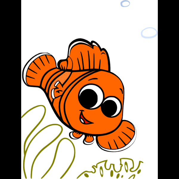 Cartoon Nemo Swimming