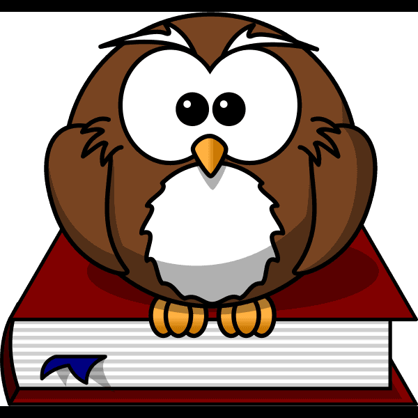 Cartoon Owl Free Sitting On Book