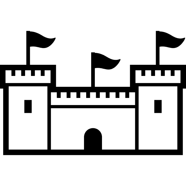 Castle With Black Flags