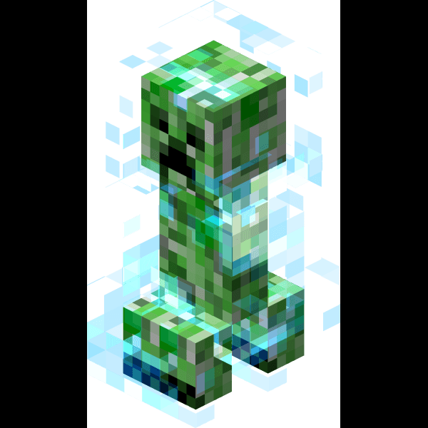 Charged Minecraft Creeper Illustration