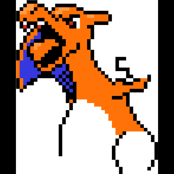 Charizard Head Pixelated