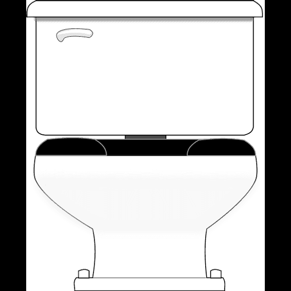 Closed Toilet Bowl Drawing