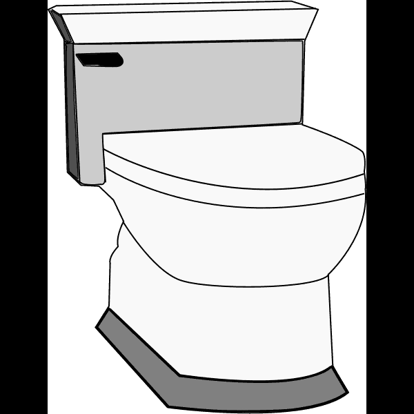 Closed Toilet Bowl Vector Art