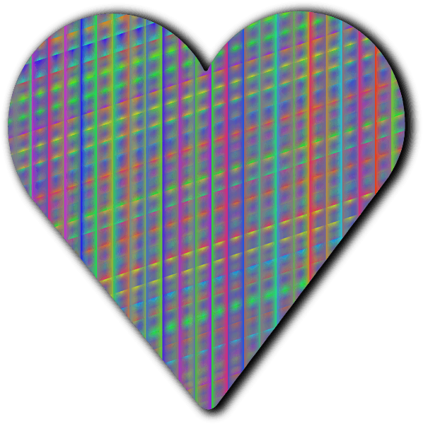 Colored Buffalo Plaid Heart