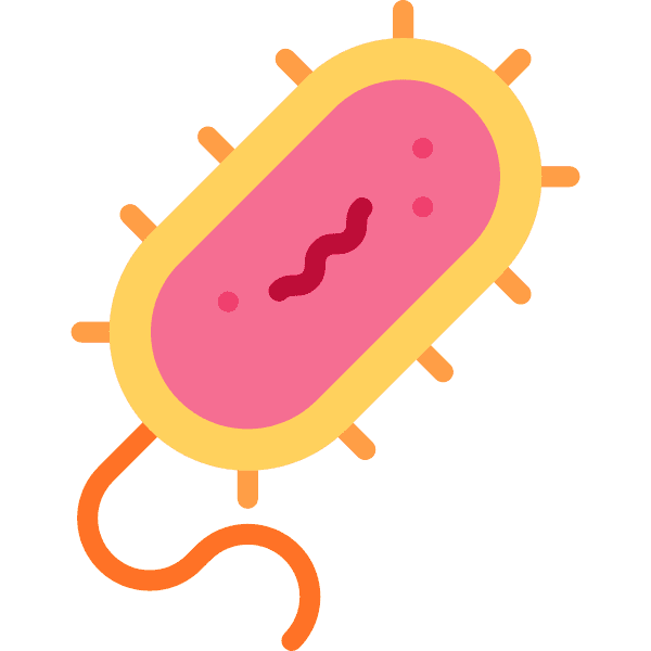 Colored E. Coli Germ Clip Art
