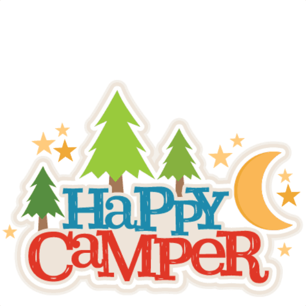 Colored Happy Campers Free Sticker