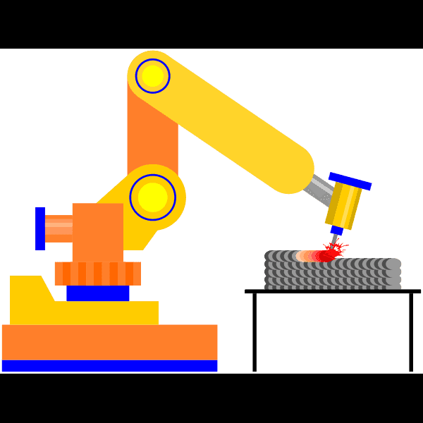 Colored Industrial Welding Robot