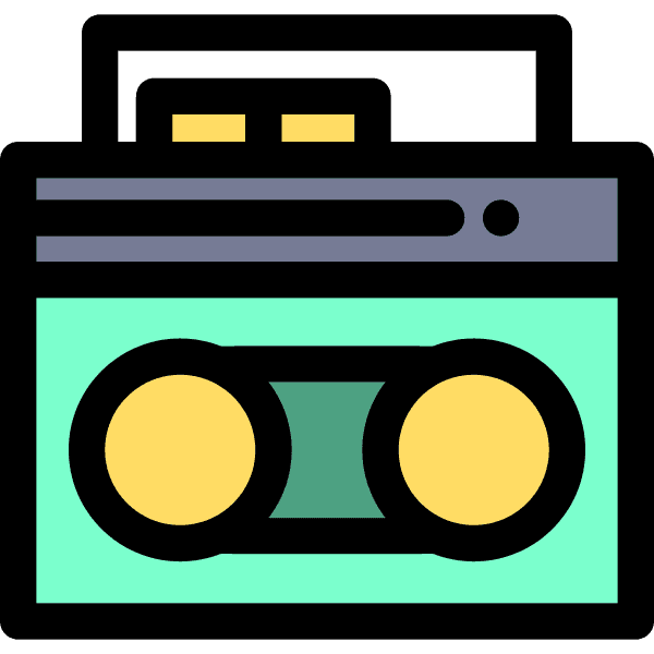 Colored Music Player Clip Art