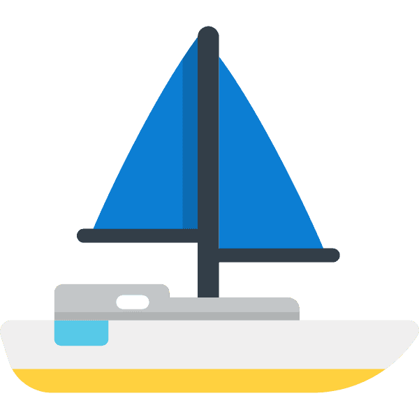 Colored Sailboat Icon Clipart