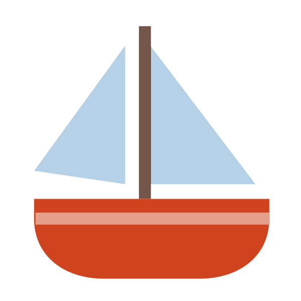 Colored Sailboat