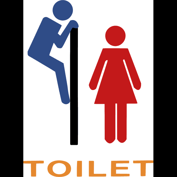 Colored Toilet Sign