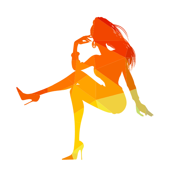 Colored Woman Silhouette