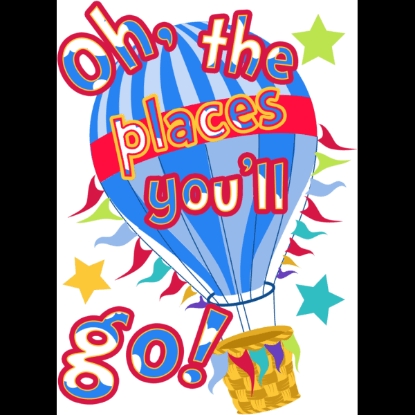 Colorful Oh The Places You'll Go Poster