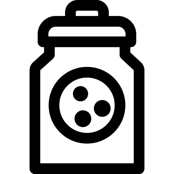 Cookies Jar Black Outline