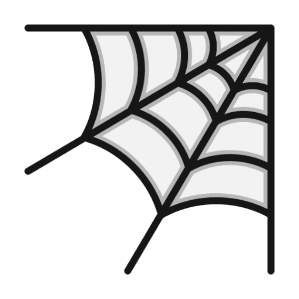 Corner Spider Web Black And Gray