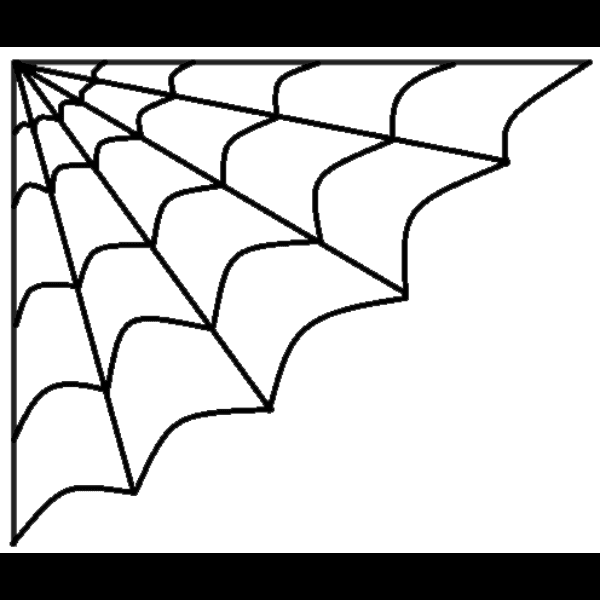 Corner Spider Web Outline
