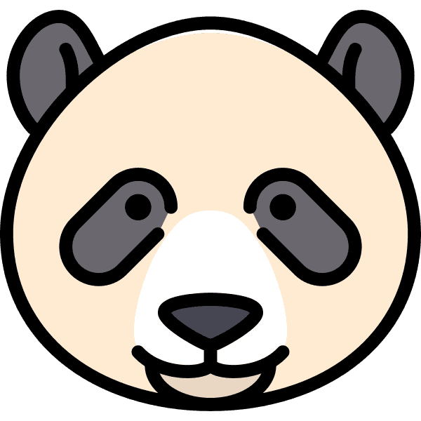 Cream Colored Panda Free Face