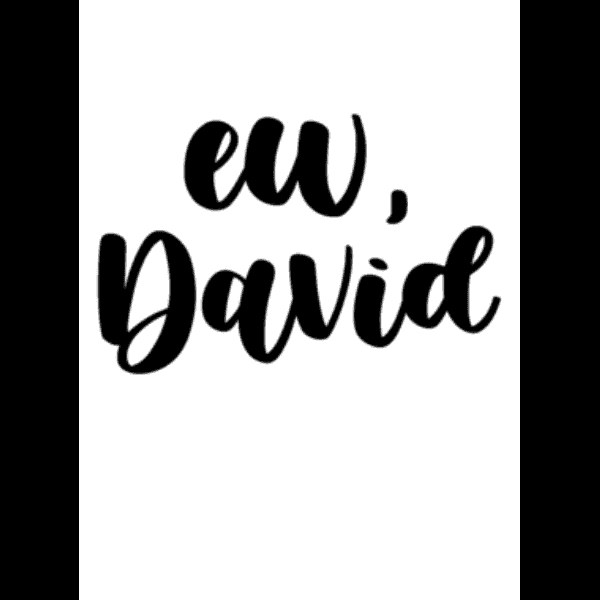 Cursive Black Ew David