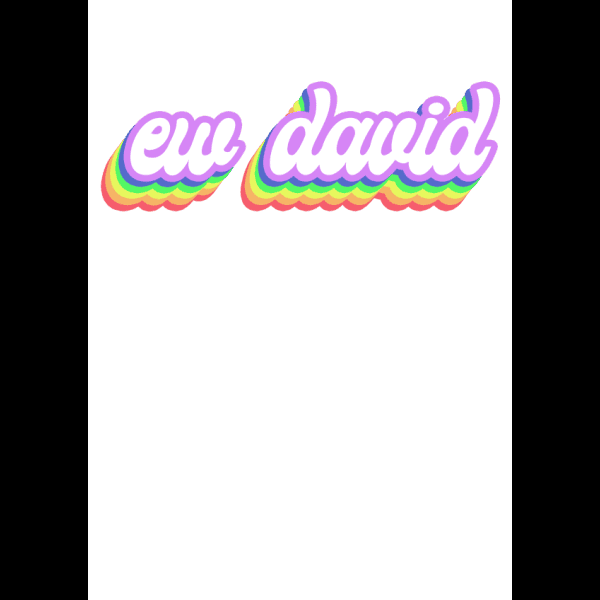 Cursive Multicolored Ew David